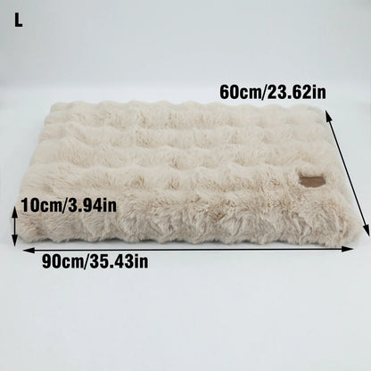 Plush Dog Bed Thicker Foam Base Crate