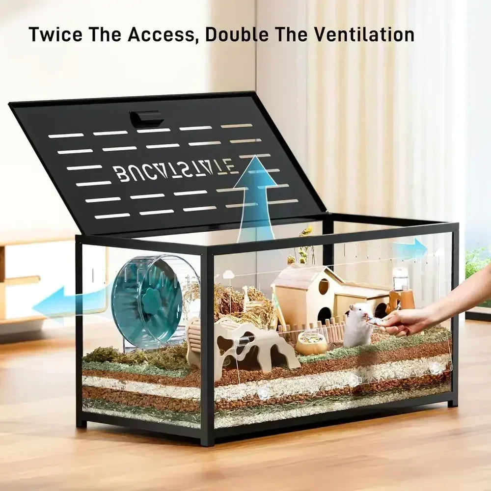 Large Stackable Metal Hamster Cage for Small Animals - Ideal for Dwarf Hamsters And Guinea Pigs