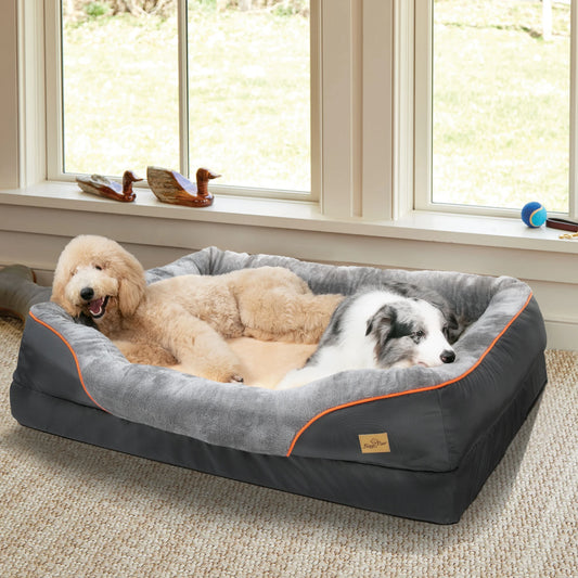 Large Dog Soft Comfortable Anti Allergy Warm Fleece Bed Washable And Waterproof