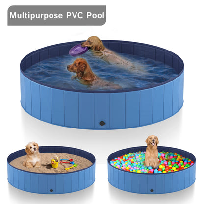 Foldable Pet Swimming Tub, Anti-Slip Collapsible Pet Bathtub, Hard Plastic