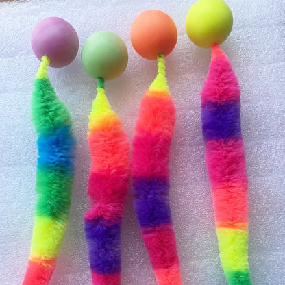 Interactive Cat toys Colorful bouncing ball with teasers