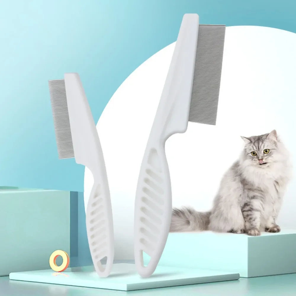 Dog and Cat flea comb Removal, Plastic dense tooth comb Steel needle