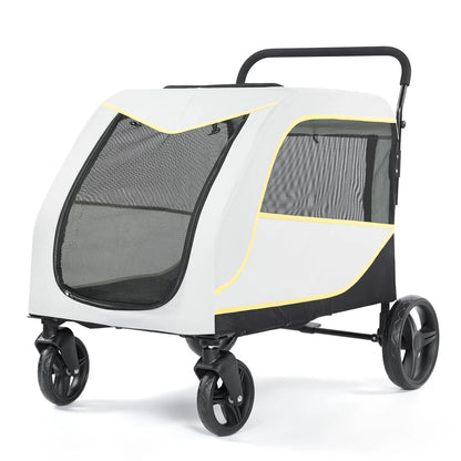 Dog Stroller for Large Dogs & Big Pets, Heavy-Duty with Lockable Wheels, Adjustable Handle