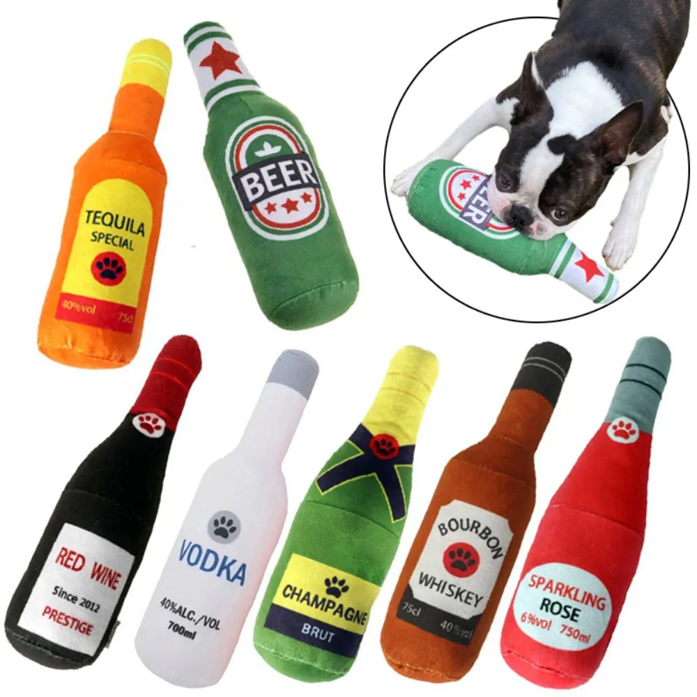 Interactive Dog Toys Plush Squeaky Bite-Resistant