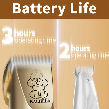 KALHELA 2-in-1 Pet Grooming Kit (includes a pet hair clipper and pet nail clippers), designed specifically for pet grooming and suitable for all types of large and small cats and dogs