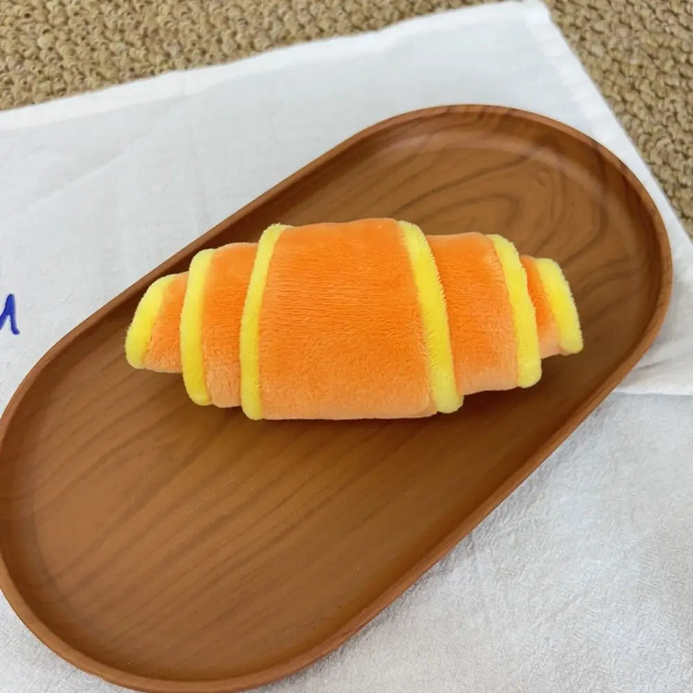 Soft Croissant Dog Toy Training Bite Resistant Treat Dispensing Puppy Puzzle Toy
