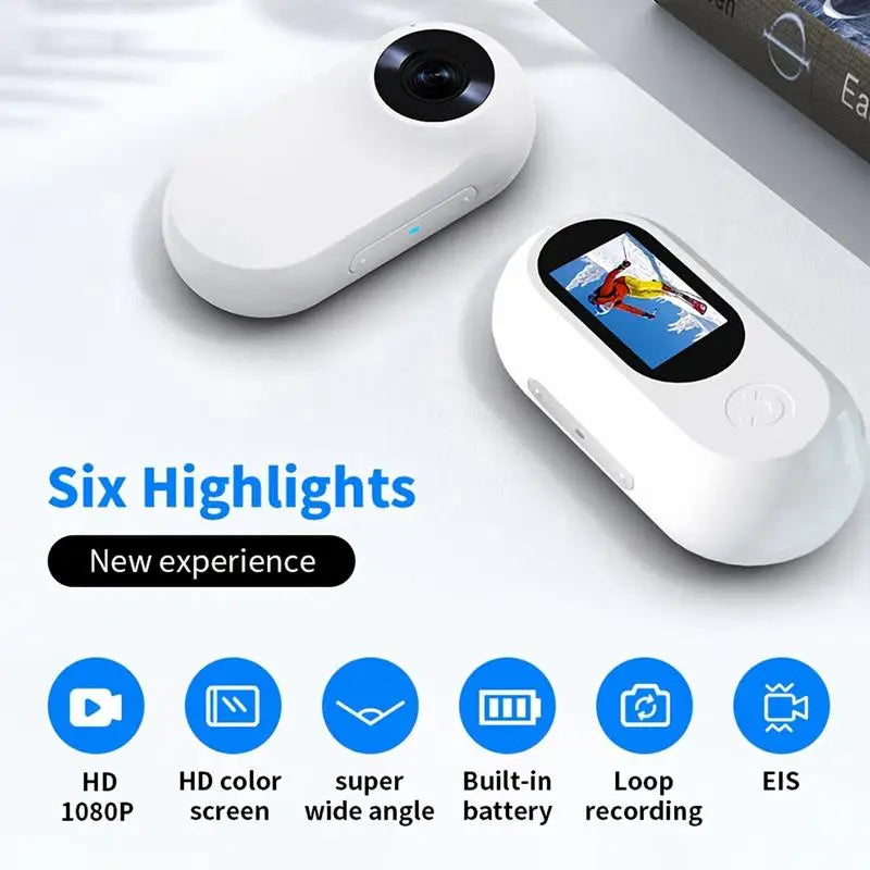 Pet Collar Camera HD 1080p Mini Sports Camera With Screen Video Recordingr