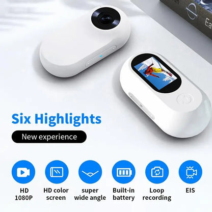Pet Collar Camera HD 1080p Mini Sports Camera With Screen Video Recordingr