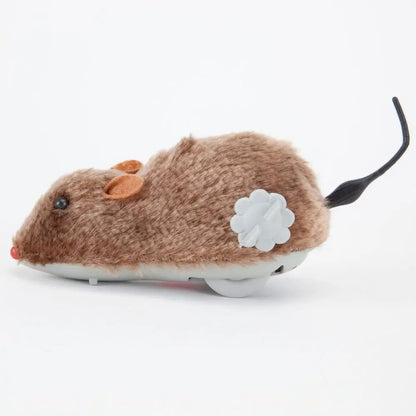 Lifelike Plush Running Mouse Interactive Enrichment Toy For Cats