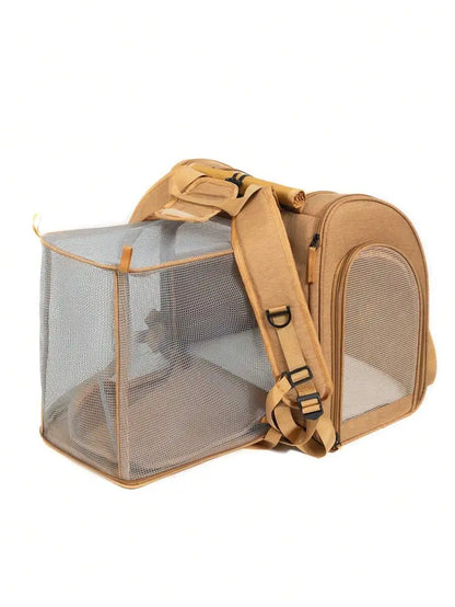 Pet bag, portable pet carrier,  - soft-sided cat carrier for medium-sized cats and small dogs up to 15 pounds,