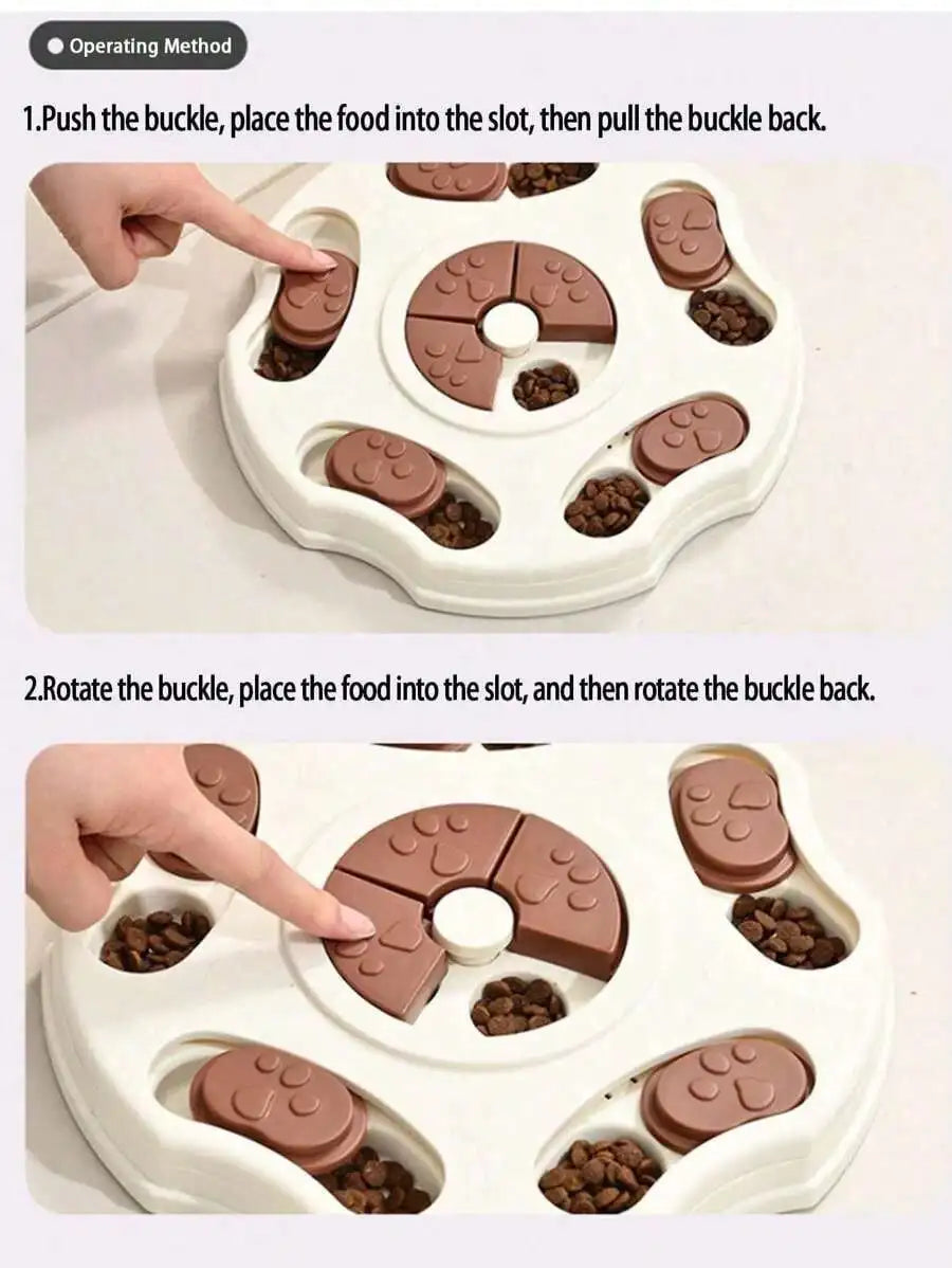 Dog Puzzle Toys Slow Feeder, Interactive IQ-Enhancing Food Dispenser, Non-Slip Slow Eating Bowl