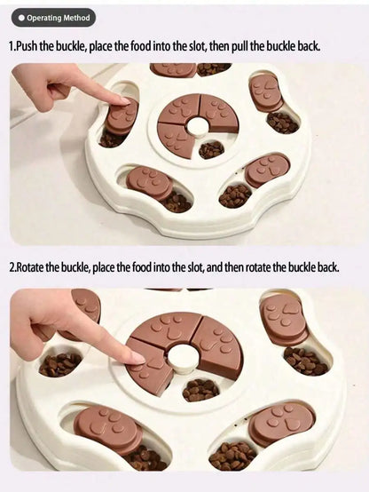 Dog Puzzle Toys Slow Feeder, Interactive IQ-Enhancing Food Dispenser, Non-Slip Slow Eating Bowl