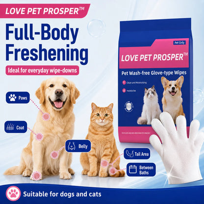 Disposable Textured Pet Bath Wipes for Paws, Coat, Dander & Odor Control, Soft Moisturizing Deodorizing Pet Wipes, 10 Count