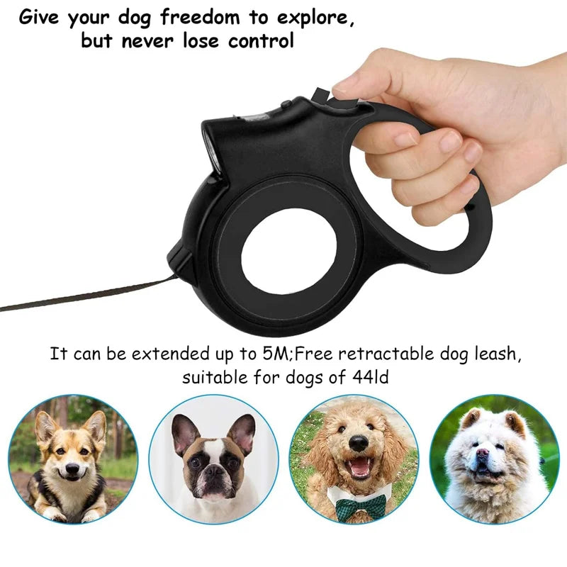 The Pet Leash Comes with a Light, Automatic Retractable, For Dogs and Cats
