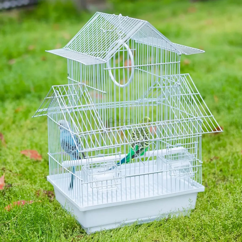 Lightweight Travel Bird Cage for Small Birds - Parakeets, Lovebirds, Finches