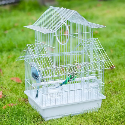 Lightweight Travel Bird Cage for Small Birds - Parakeets, Lovebirds, Finches