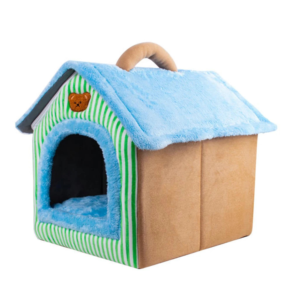 Foldable Removable Washable Pet House for Extra Small Dogs and Small and Medium Cats