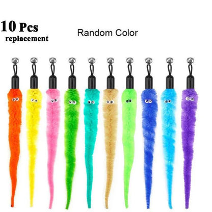 Plush Cat Toy Accessories Worms Replacement Head For Cat Stick Pet Toys