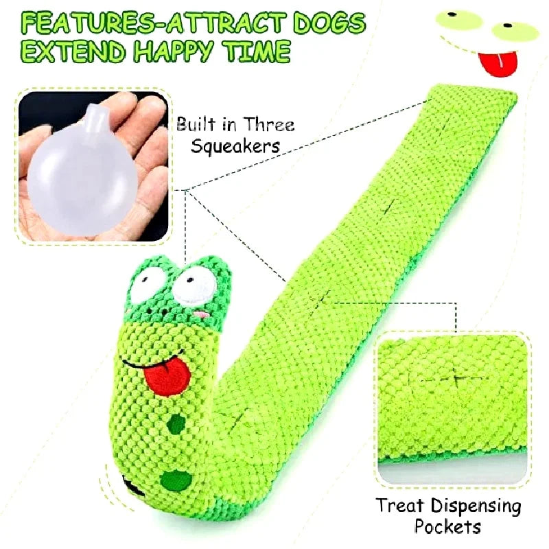 Dog Puzzle Feeder, Interactive Plush Toy Indestructible Resistant Foldable Snail