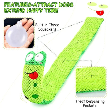 Dog Puzzle Feeder, Interactive Plush Toy Indestructible Resistant Foldable Snail
