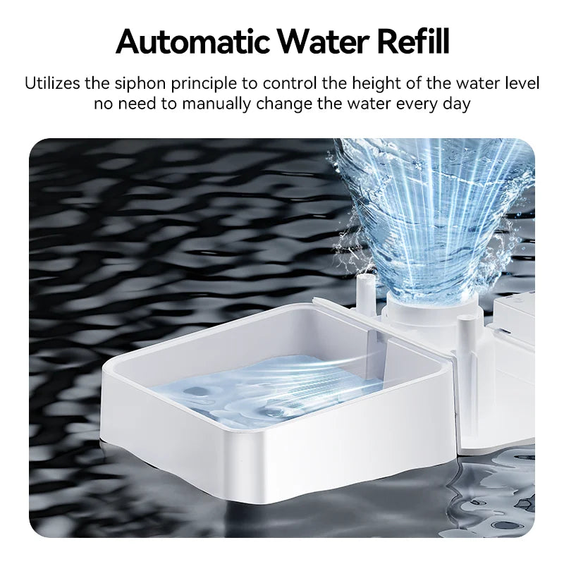 ROJECO 2In1 Automatic Pet Feeder Gravity Water Fountain