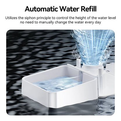 ROJECO 2In1 Automatic Pet Feeder Gravity Water Fountain