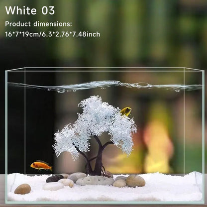 Realistic Sakura Aquarium Fish Tank Decoration Creative Beautiful Aquarium Ornament