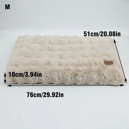 Plush Dog Bed Thicker Foam Base Crate