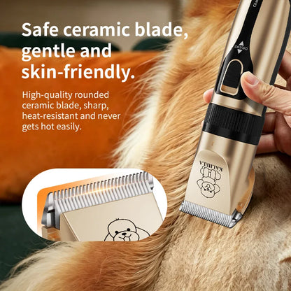 KALHELA 2-in-1 Pet Grooming Kit (includes a pet hair clipper and pet nail clippers), designed specifically for pet grooming and suitable for all types of large and small cats and dogs