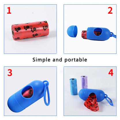 Dog Poop Bag Holder Portable Pet Waste Bag Dispenser Capsule Shape
