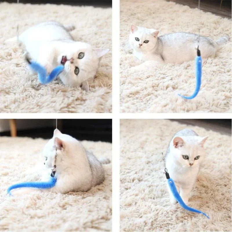 Plush Cat Toy Accessories Worms Replacement Head For Cat Stick Pet Toys