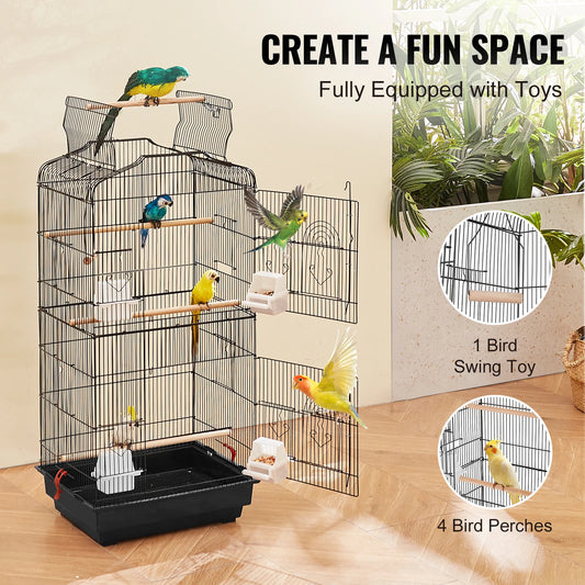 Open Top Large Bird Cage With Swing and Perch For All Kinds of Birds.