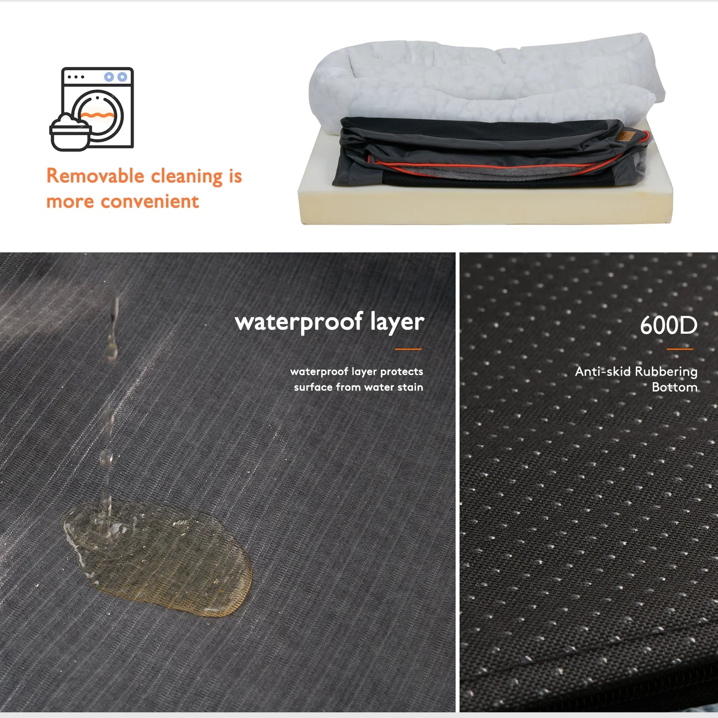 Large Dog Soft Comfortable Anti Allergy Warm Fleece Bed Washable And Waterproof