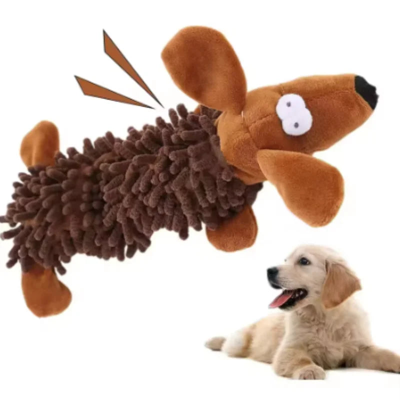 Durable Dog Plush Toy for Small Breeds - Animal Shape Squeaky Chew Teeth Cleaning Toy for Chihuahua Yorkshire Bichon Puppies