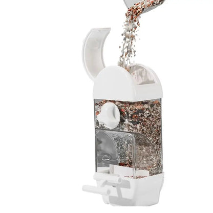Bird Feeder / Water Dispenser House Shaped Parakeet Smart Bird Feeder Large Capacity Anti Spill