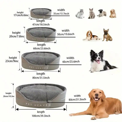 Machine-Washable Soft & Cozy Pet Bed – All-Season Dog & Cat House With Warm Mat