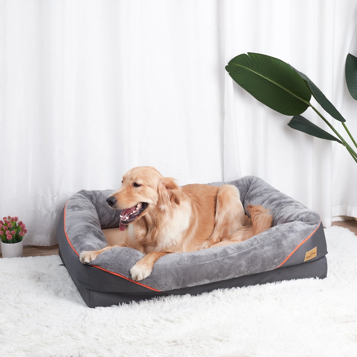 Large Dog Soft Comfortable Anti Allergy Warm Fleece Bed Washable And Waterproof