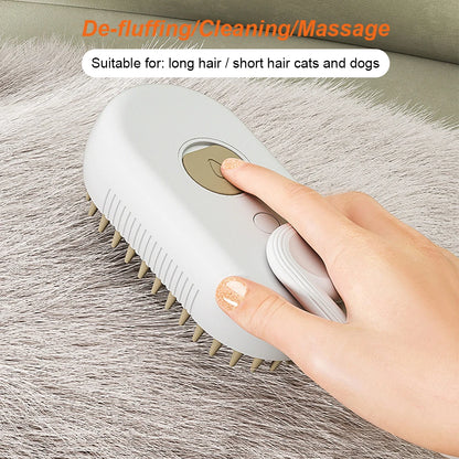 3-in-1 Electric Pet Cleaning Brush Steam