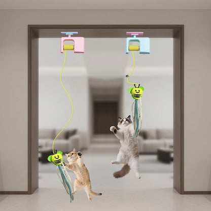 BOOTEELY Interactive Hanging Cat Retractable String RechargeableToys for Indoor Kittens and Bored Adults