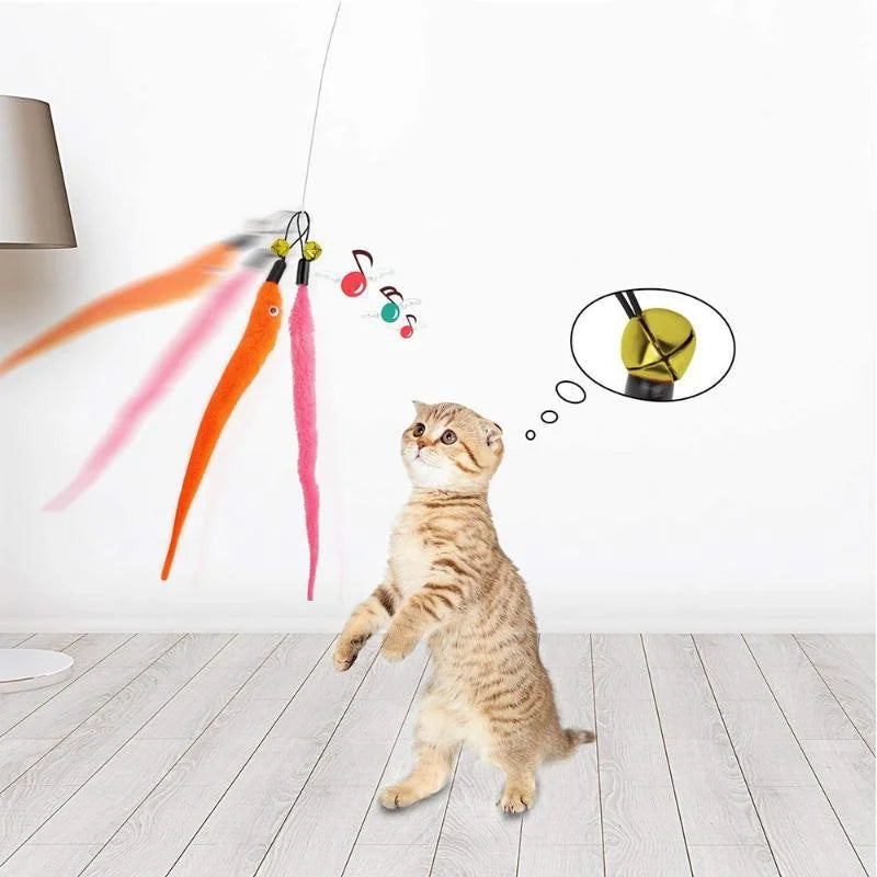 Plush Cat Toy Accessories Worms Replacement Head For Cat Stick Pet Toys