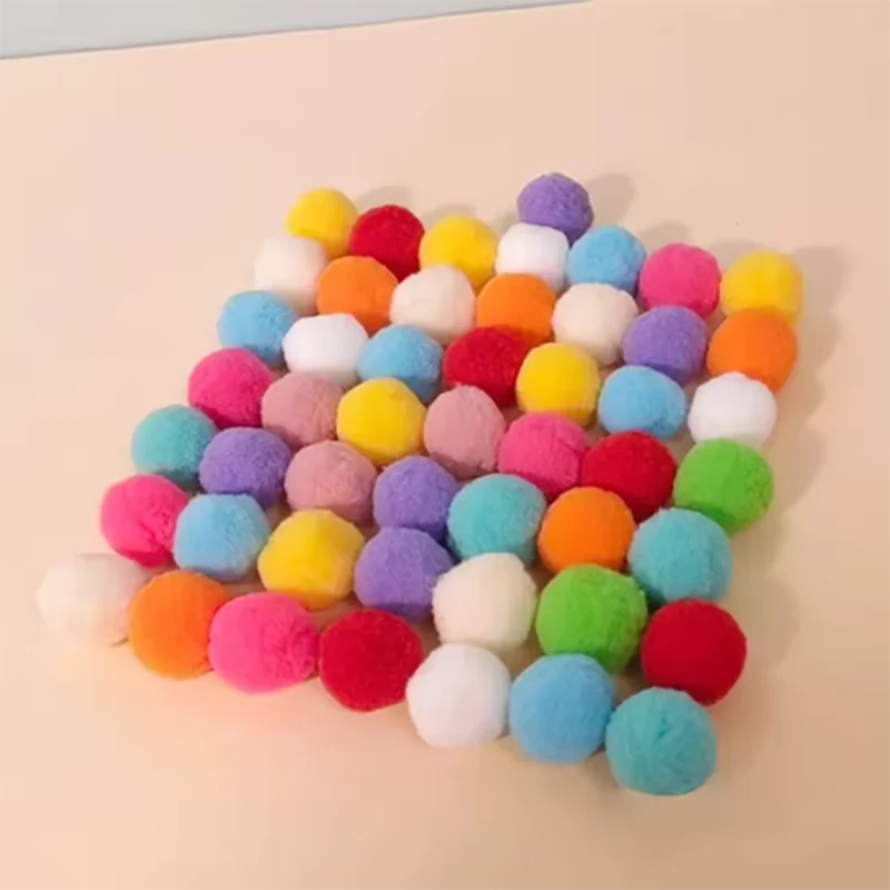 Hot Cat Toy Interactive High Fun Toy Gun 10/20/30/100Pcs Plush Ball Launches Quiet High Bounce Ball To Tease The Cat