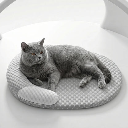 Cooling Dog Bed Summer Ice Silk Dog Mat Oval Pet Nest Breathable Heat Dissipation Cooling Pad for Small Medium Large Dogs And Cats