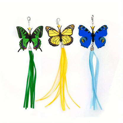 Interactive Cat Toys 11 Pack Funny Feather with Bell Cat Stick Toy for Kitten Playing Teaser Wand