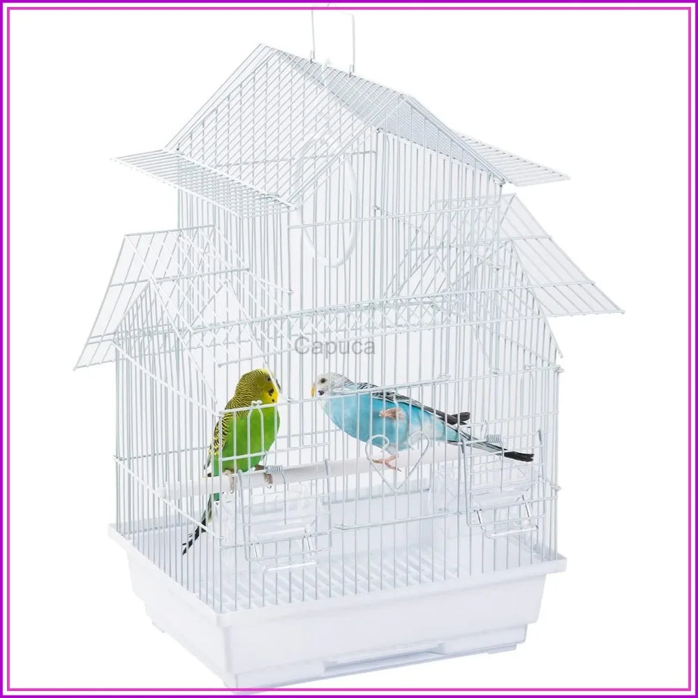 Lightweight Travel Bird Cage for Small Birds - Parakeets, Lovebirds, Finches