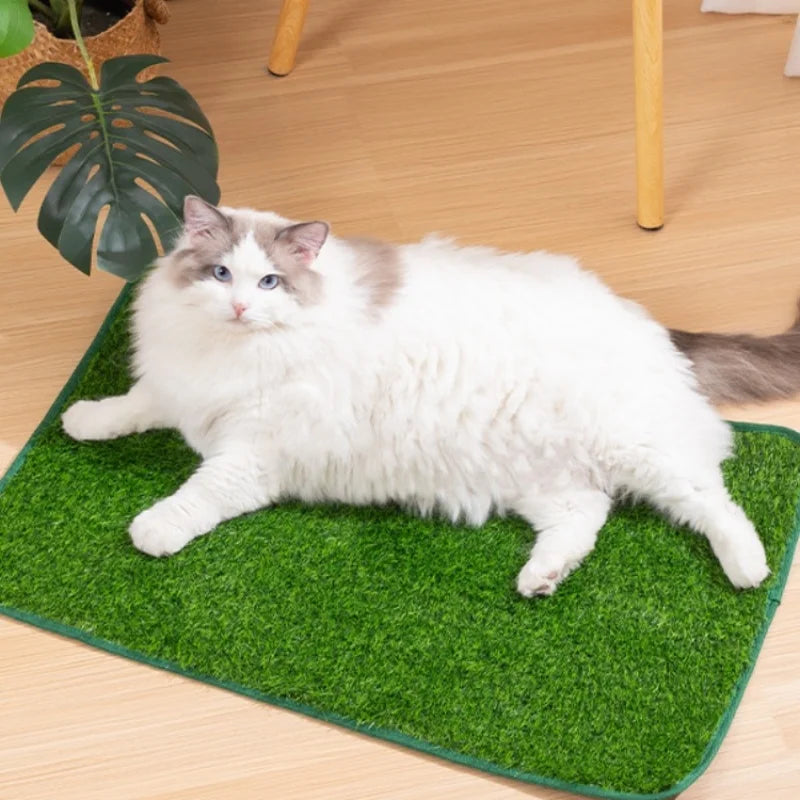 Green Artificial Turf Simulation Lawn Mat for Pets Portable Waterproof Dog Urinating Mat for Indoor And Outdoor Use