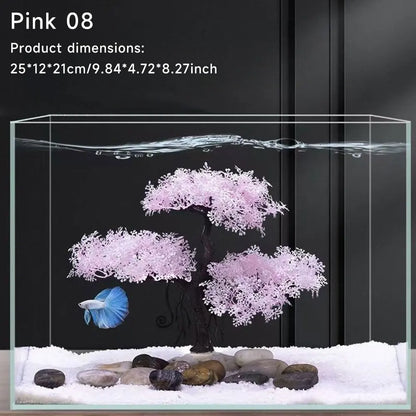 Realistic Sakura Aquarium Fish Tank Decoration Creative Beautiful Aquarium Ornament