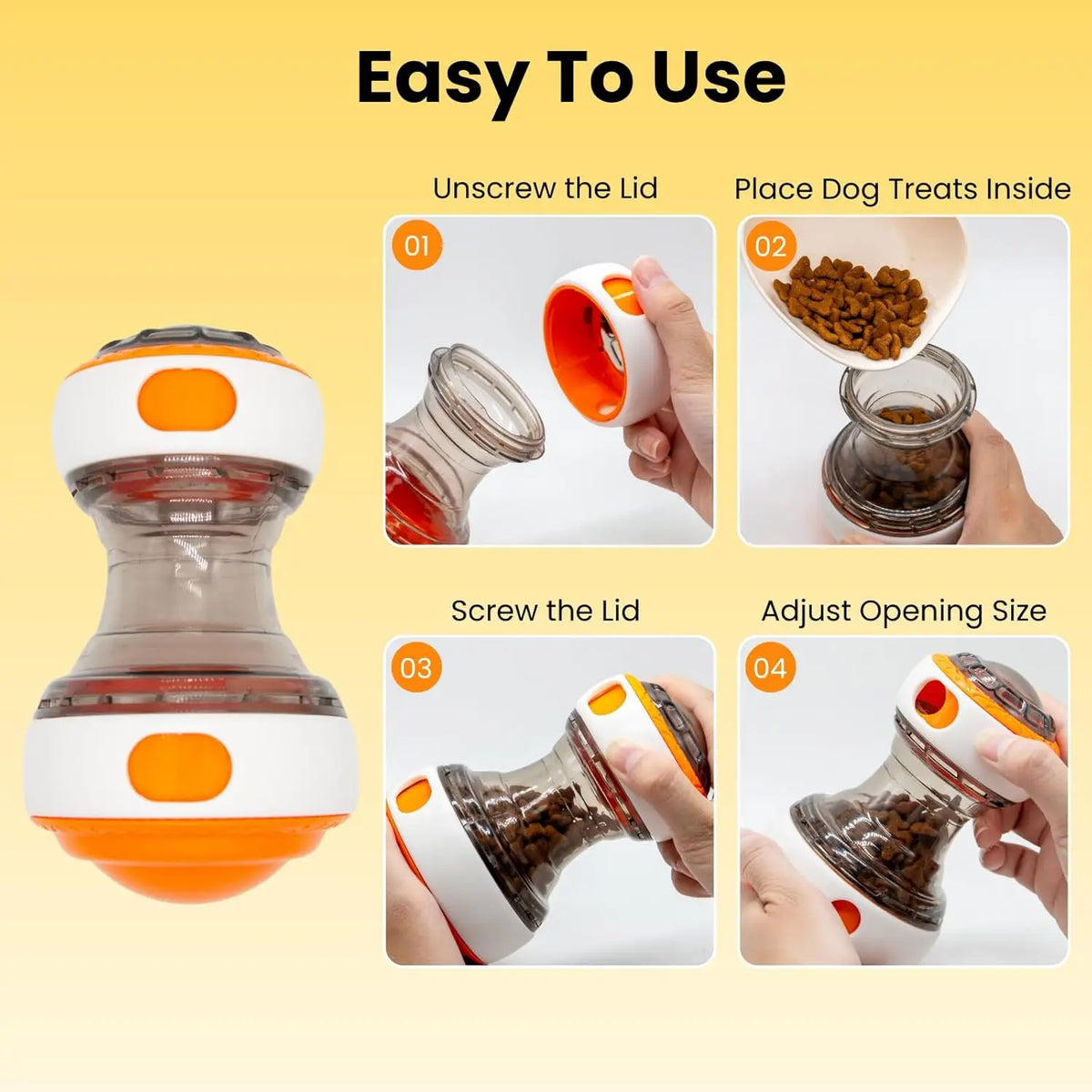 Interactive Dog Treat Dispenser Toy - Dog Puzzle Rolling Leaking Food Ball