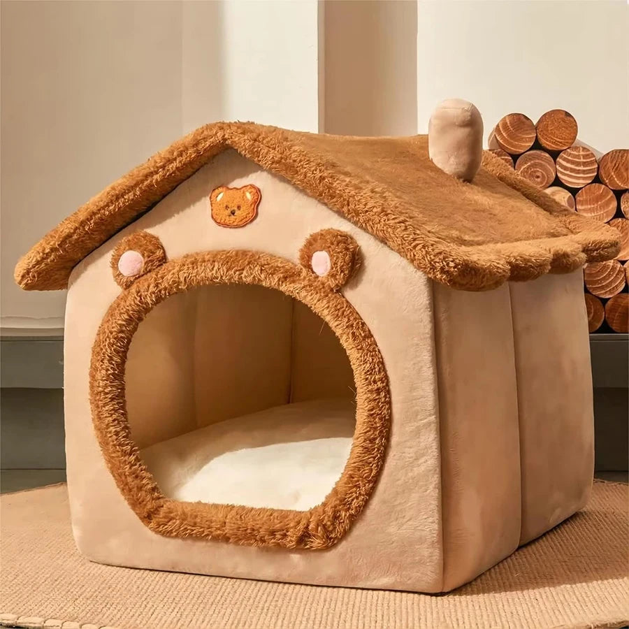 Foldable Removable Washable Pet House for Extra Small Dogs and Small and Medium Cats