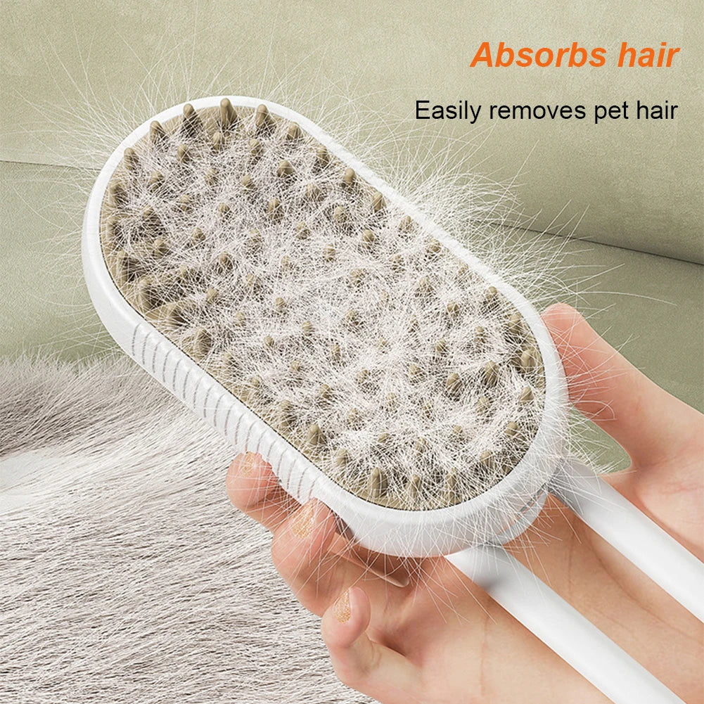 3-in-1 Electric Pet Cleaning Brush Steam