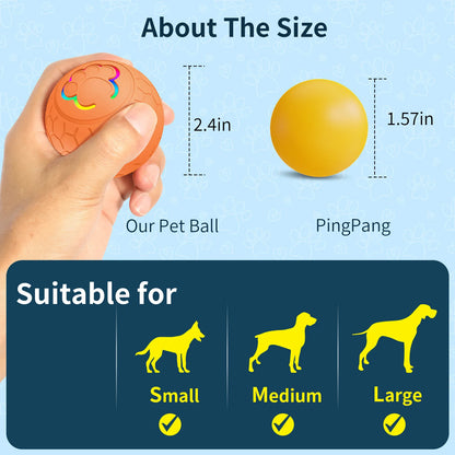 Smart Ball Electronic Interactive Dog Toy Ball  -  USB Automatic Bouncing Rolling Toy Ball With RGB Lights